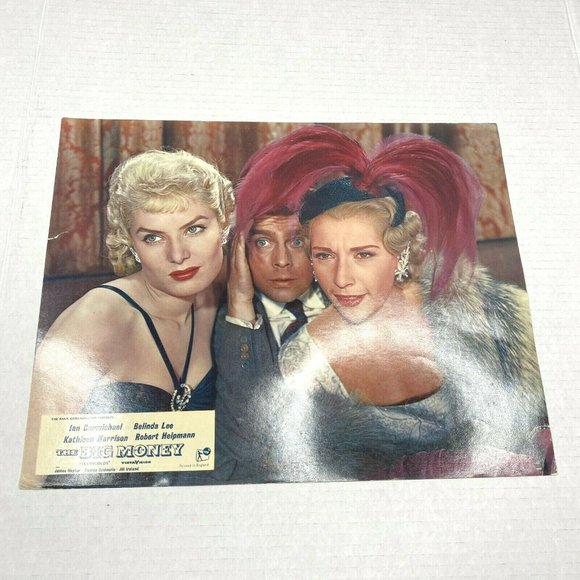 Set of 8 The Big Money 1956 Lobby Card Movie‎ Poster Belinda Lee British Comedy - Picture 4 of 10